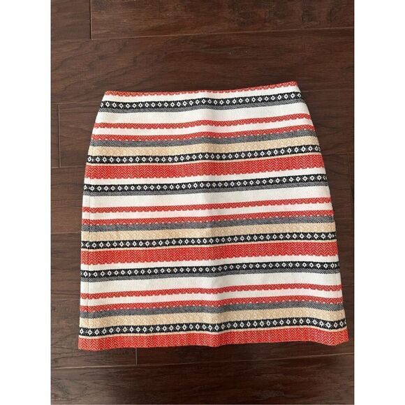 Loft Tweed Multicolor Striped Skirt - Picture 1 of 4
